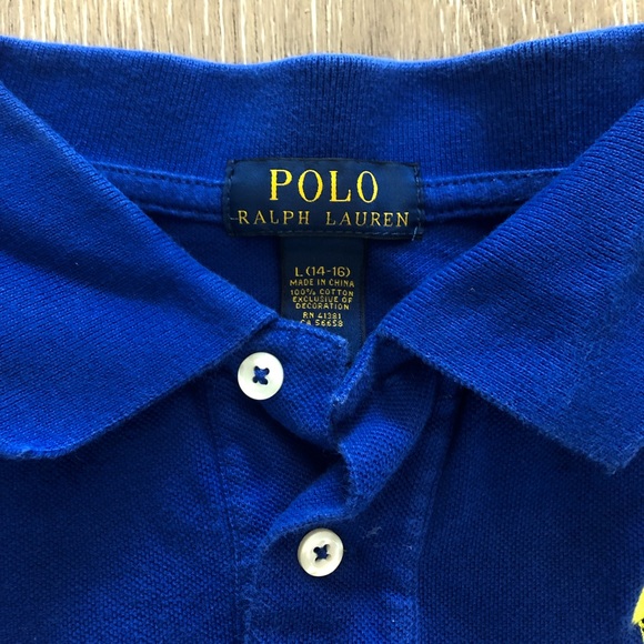 POLO Ralph Lauren Royal Blue Big Pony Polo Shirt L - Picture 2 of 2